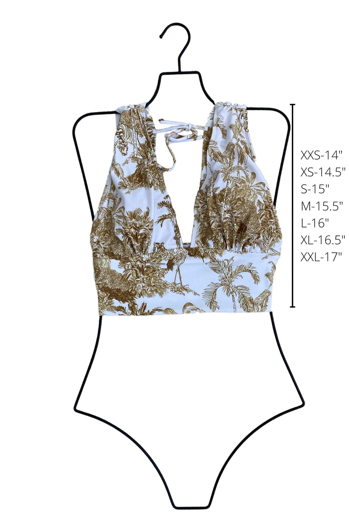 Rio Top | Toile Print Plunge Neck Tankini Top