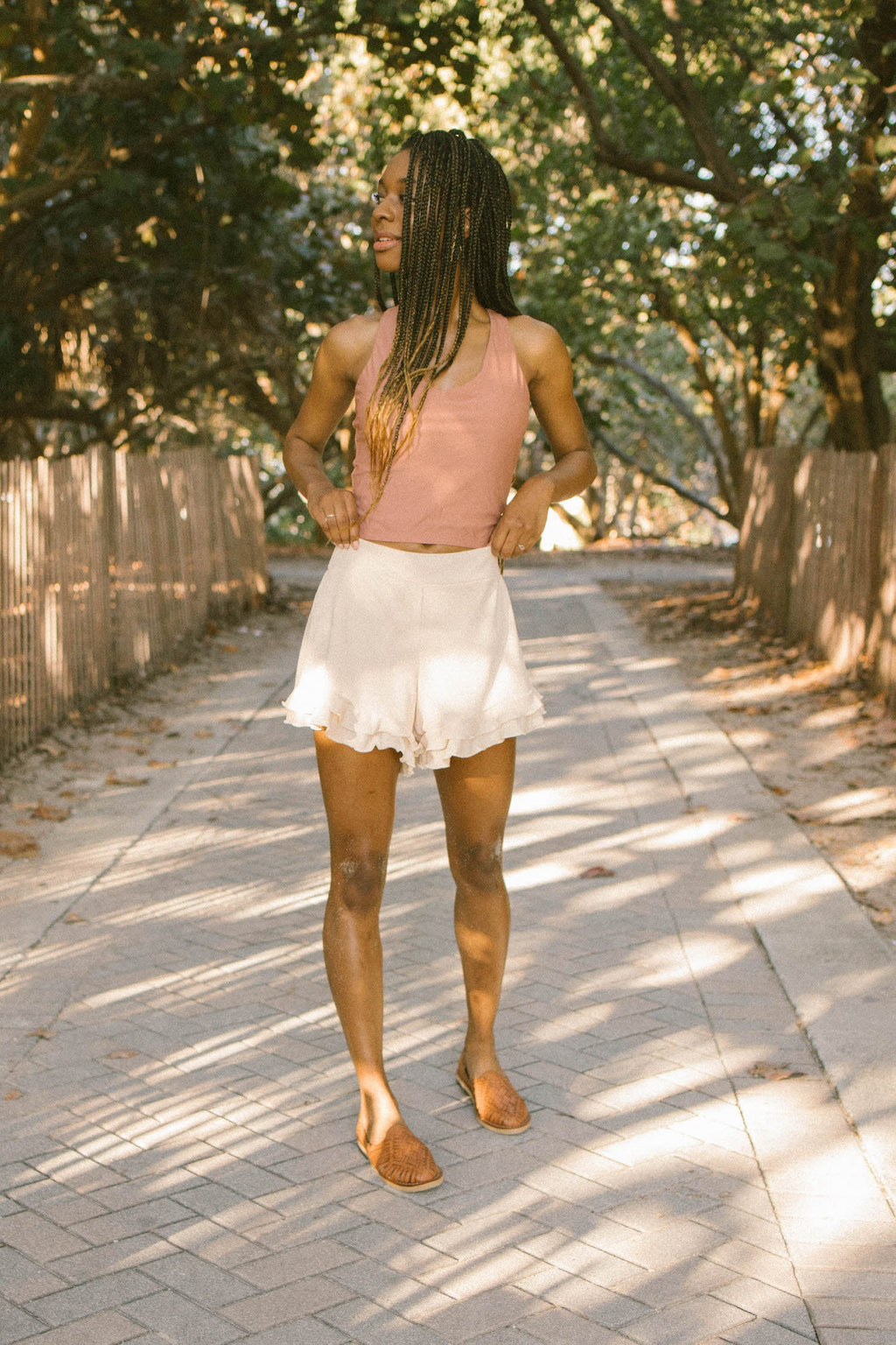 Dune High Waisted Swim Shorts | Ruffled Swim Shorts with Built In Liner