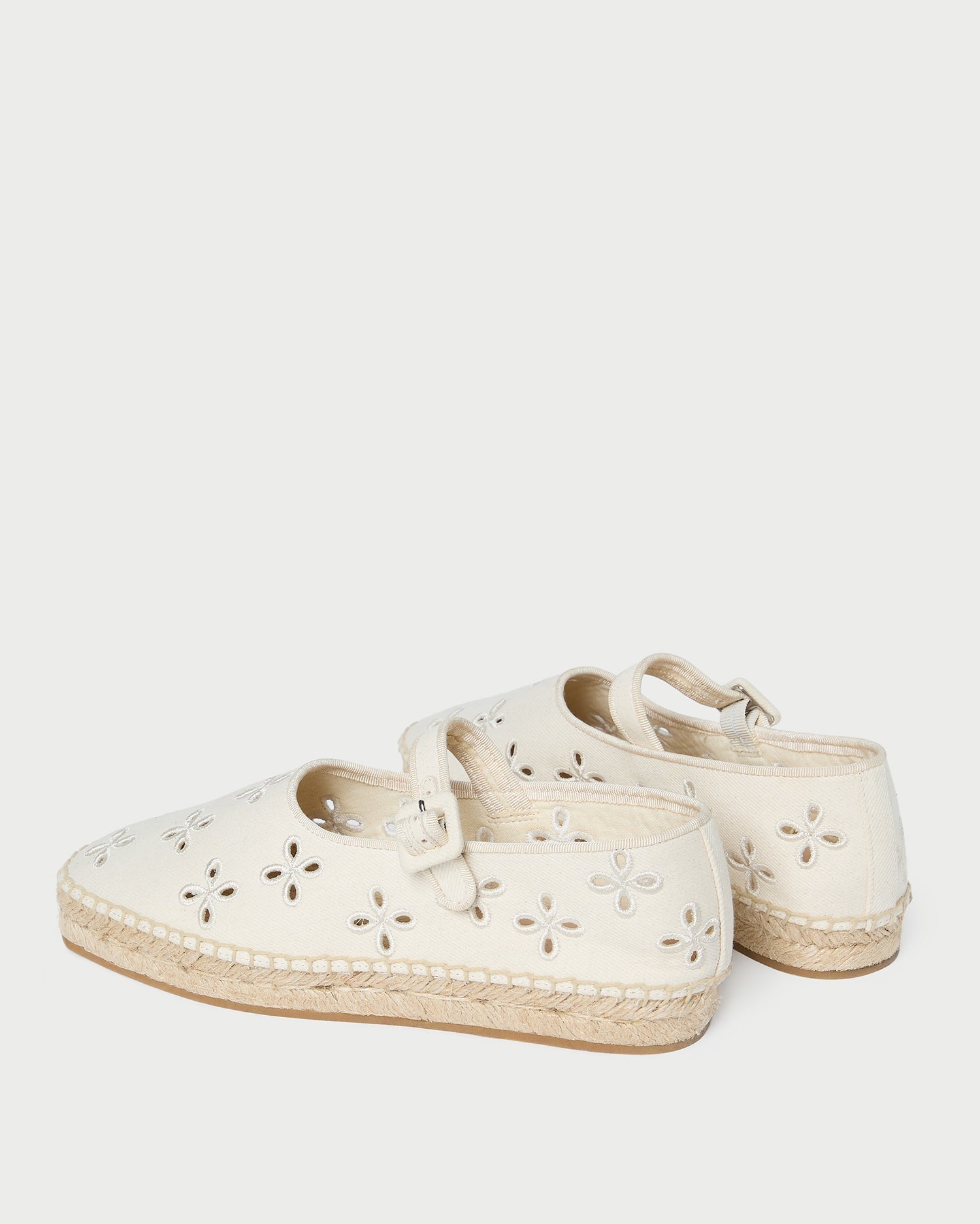 Clover Natural Embroidered Espadrille