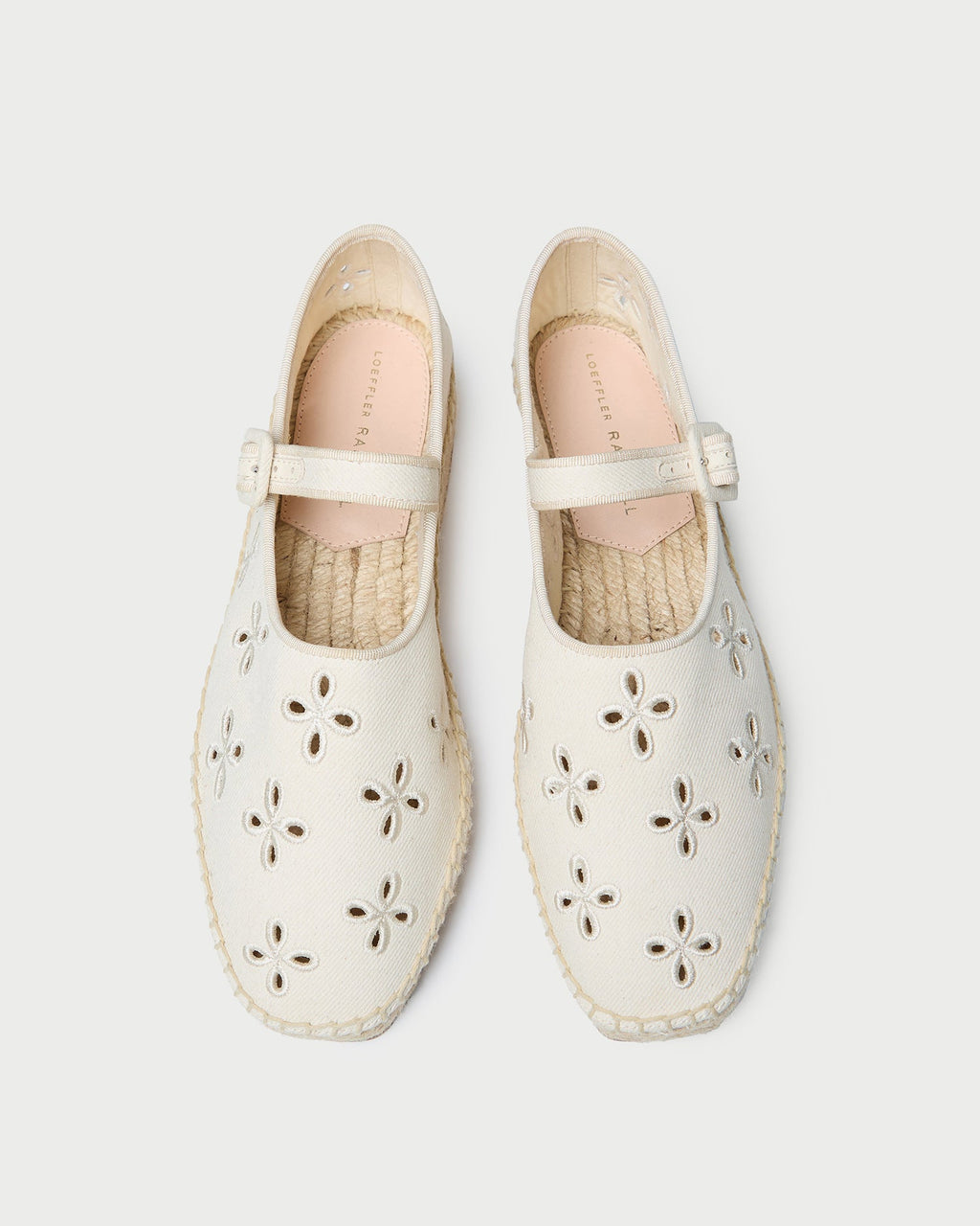 Clover Natural Embroidered Espadrille