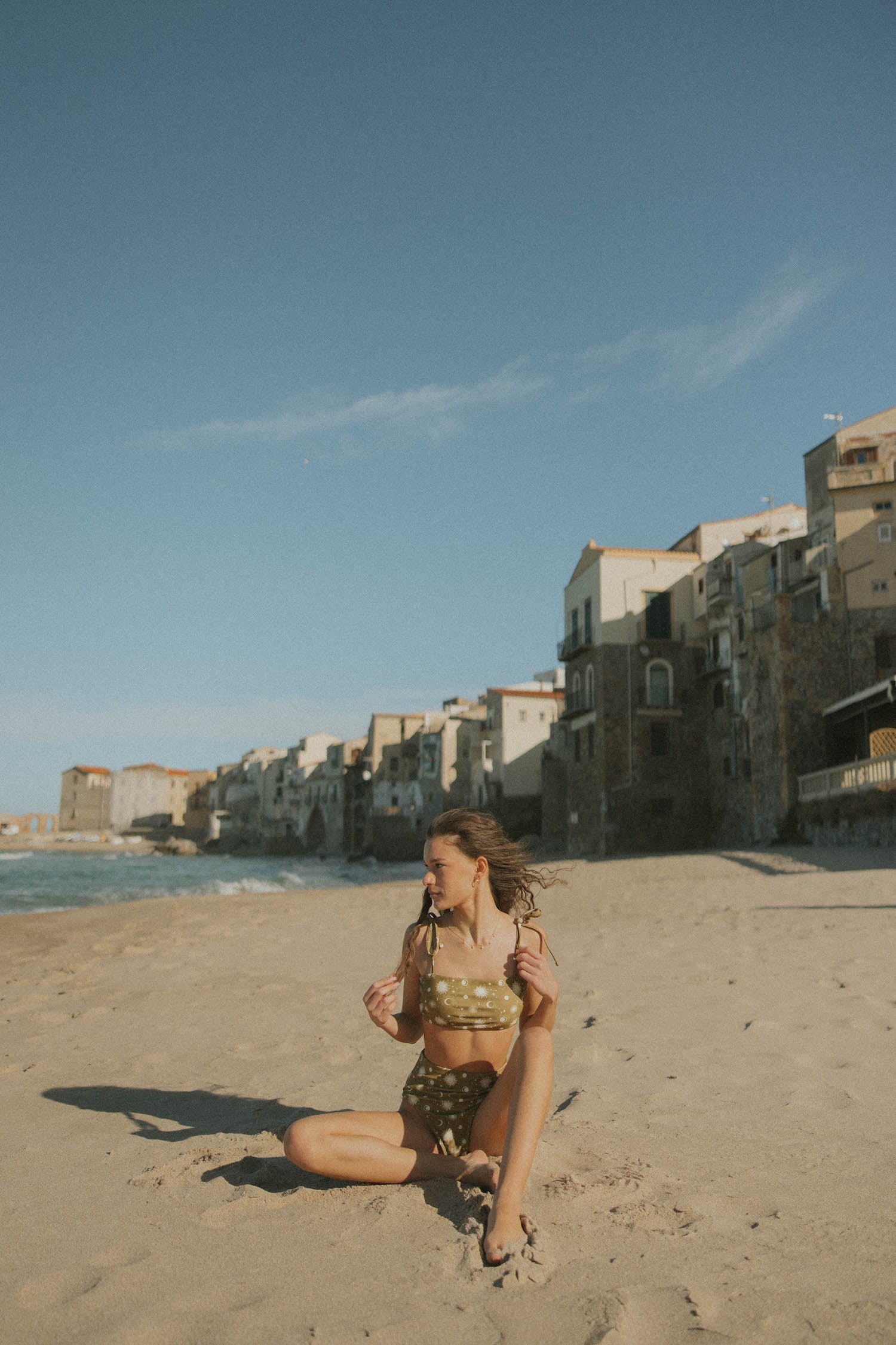 Celeste Bikini Top | Celestial Print Bandeau Bikini Top