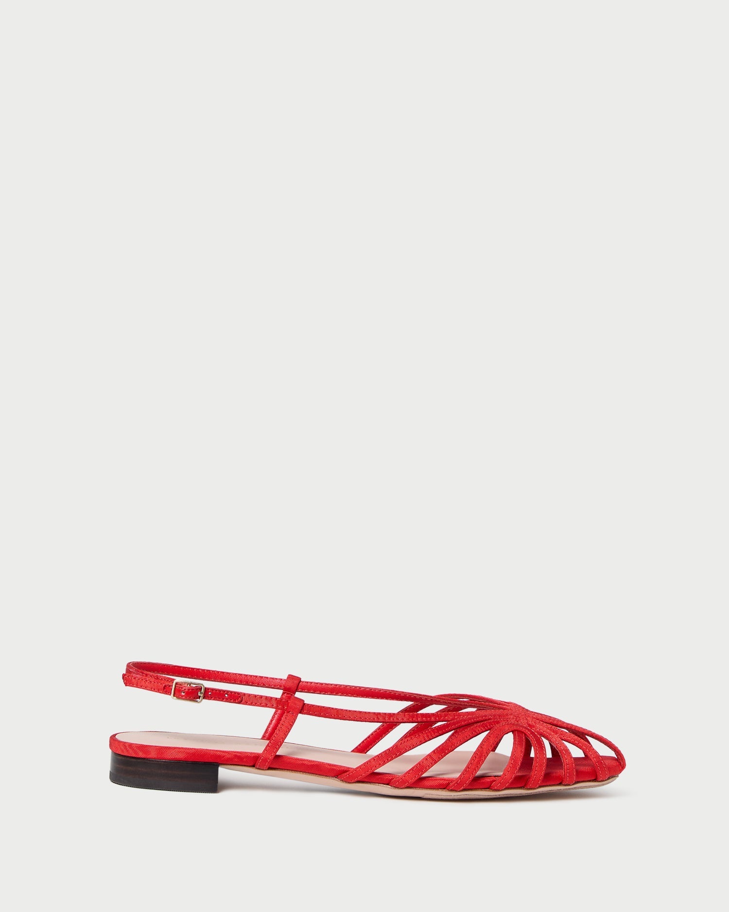 Devon Red Moiré Slingback Sandal