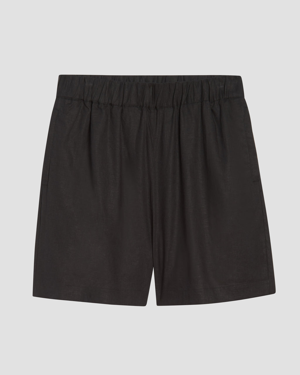 Juniper Linen Blend Easy Pull-On Shorts - Black