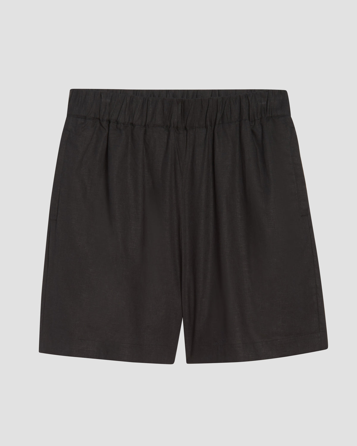 Juniper Linen Blend Easy Pull-On Shorts - Black