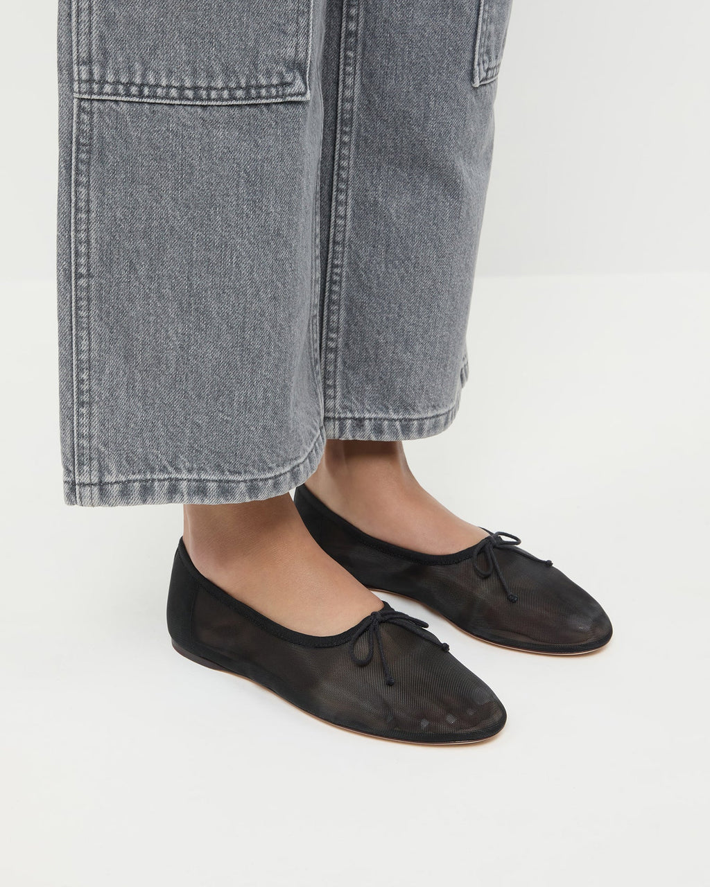 Landon Black Mesh Ballet Flat