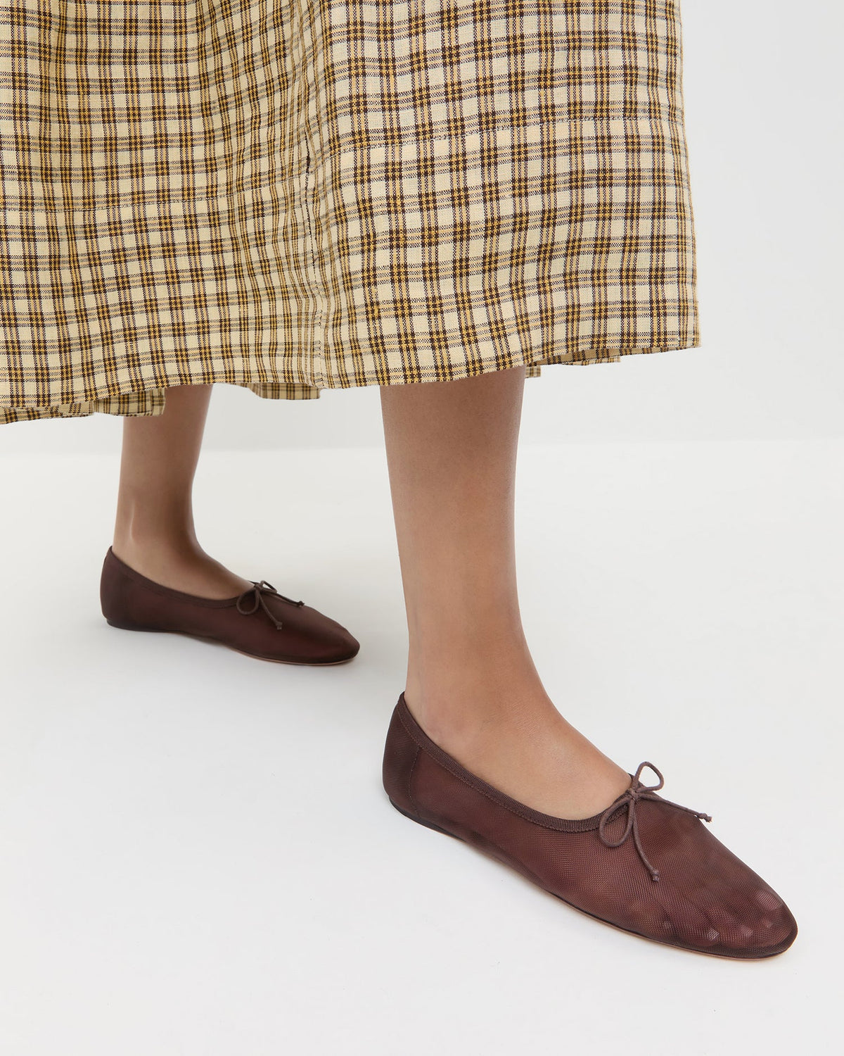 Landon Chocolate Mesh Ballet Flat