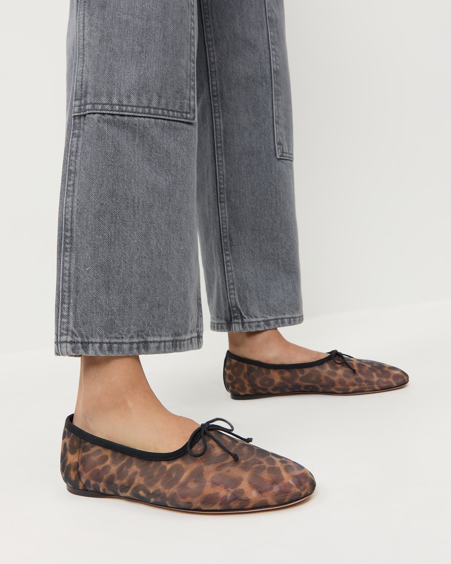 Landon Leopard Mesh Ballet Flat