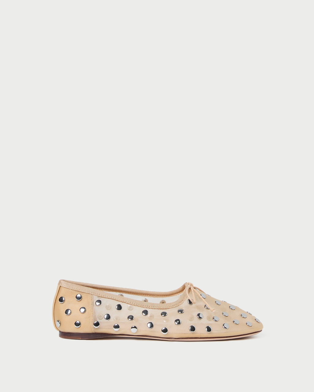 Landon Caramel/Silver Mesh Ballet Flat