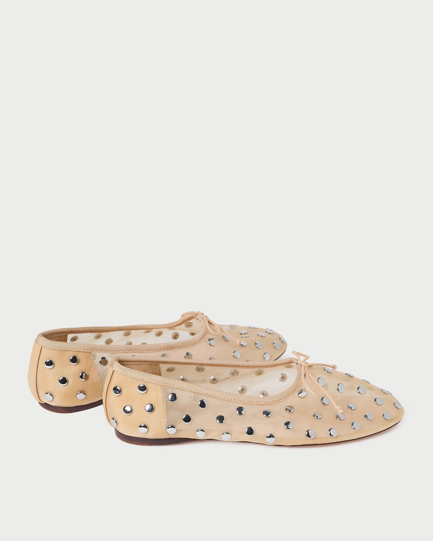 Landon Caramel/Silver Mesh Ballet Flat