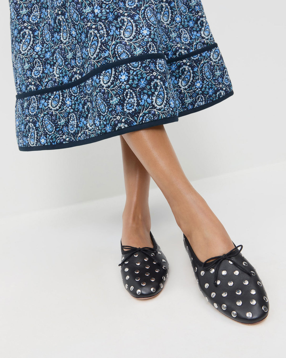 Landon Black/Silver Ballet Flat