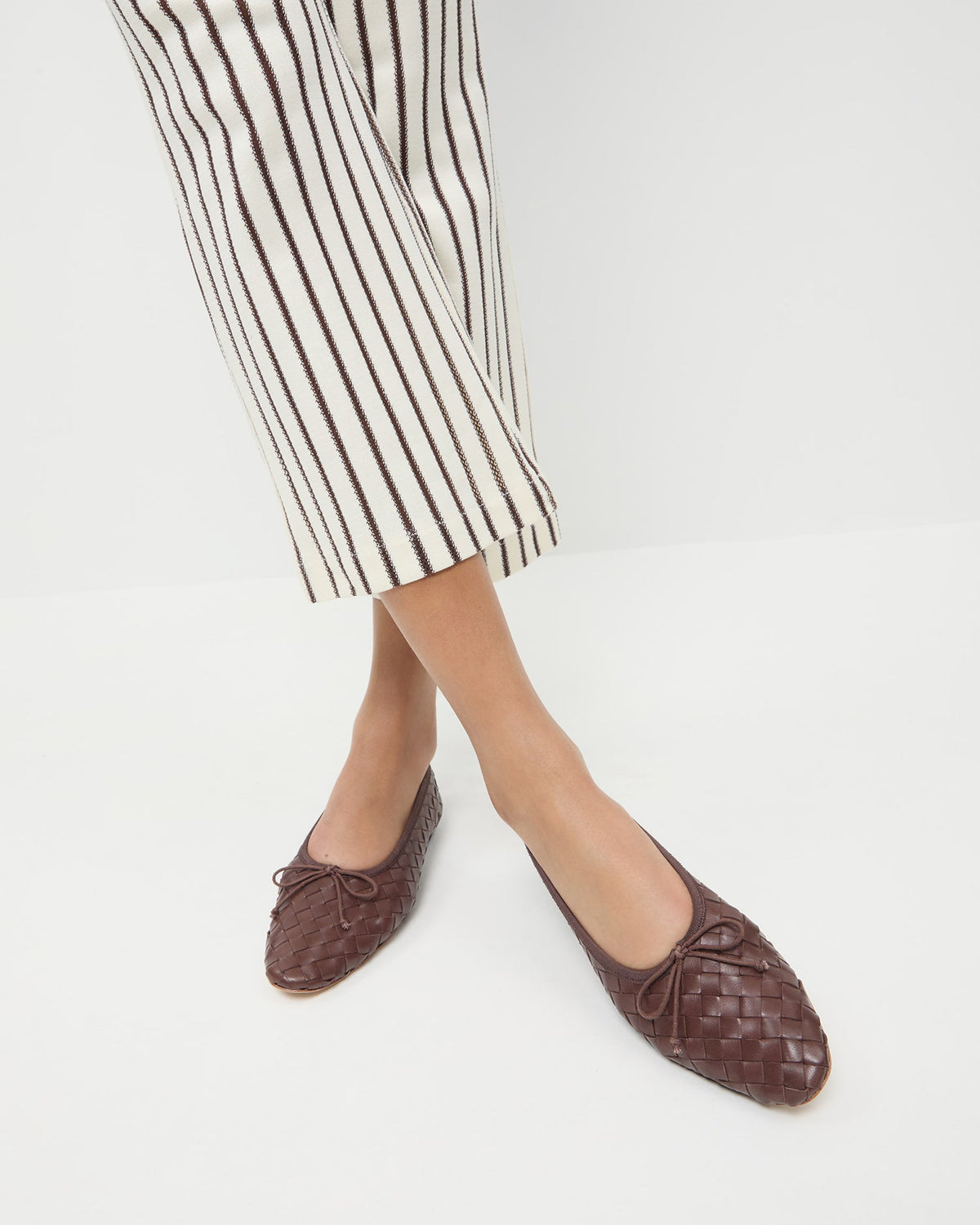Landry Chocolate Woven Ballet Flat