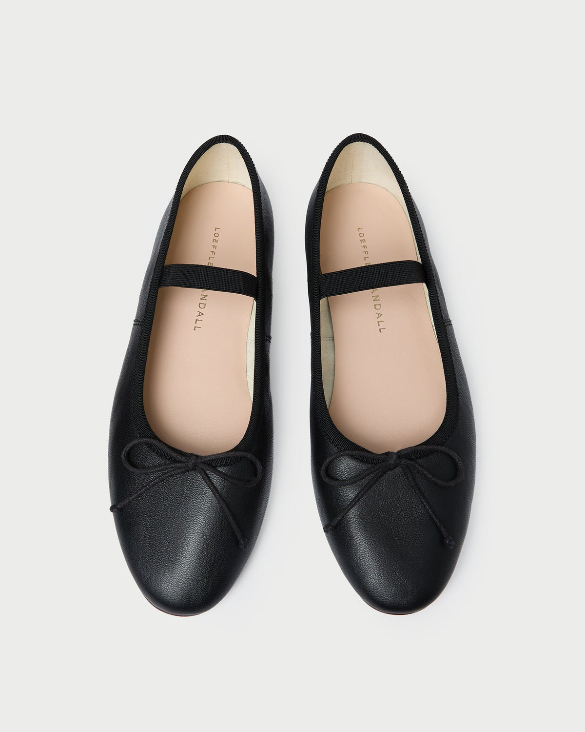 Leonie Black Leather Ballet Flat