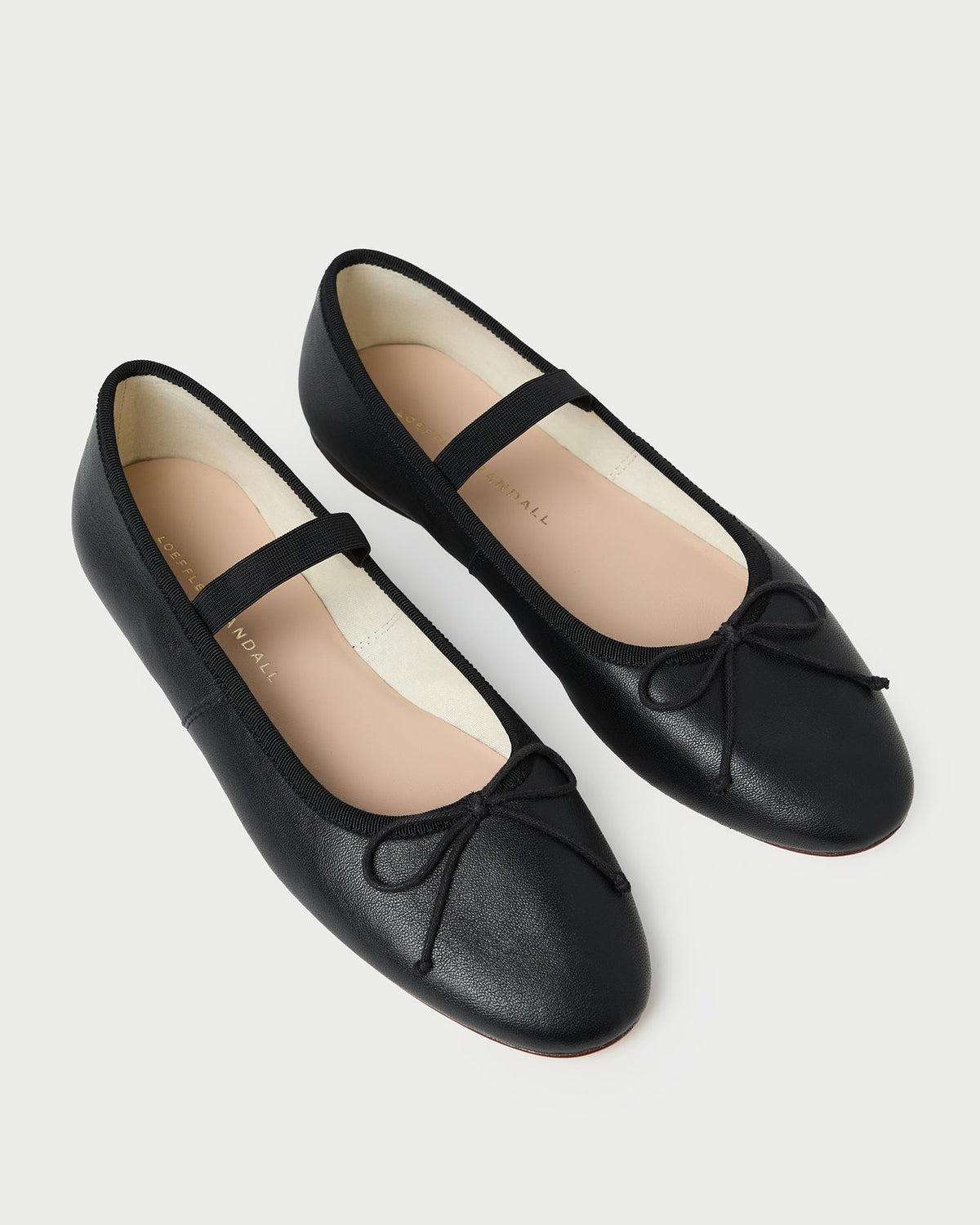Leonie Black Leather Ballet Flat
