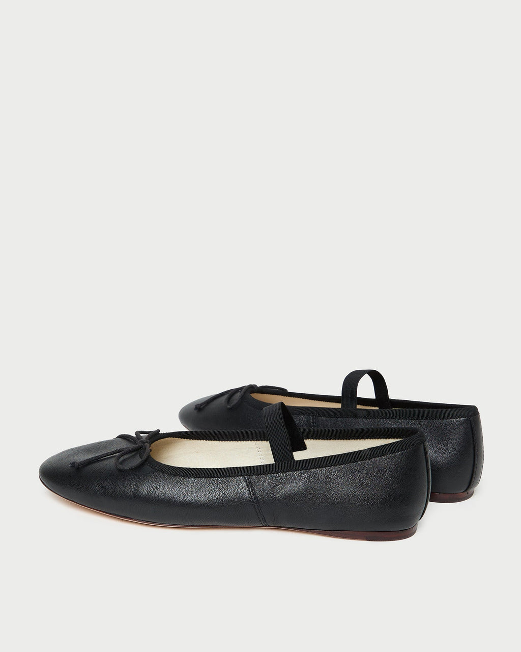 Leonie Black Leather Ballet Flat