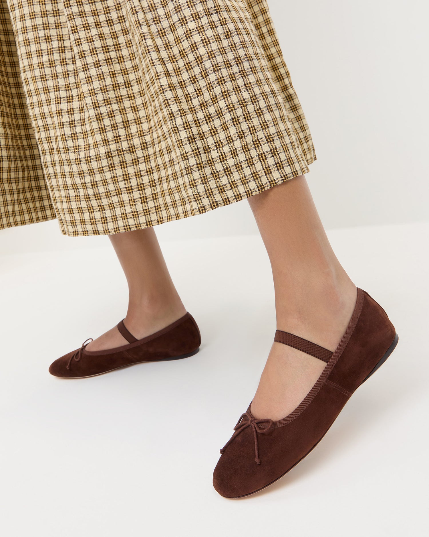 Leonie Espresso Suede Ballet Flat