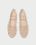 Leonie Caramel/Crystal Ballet Flat