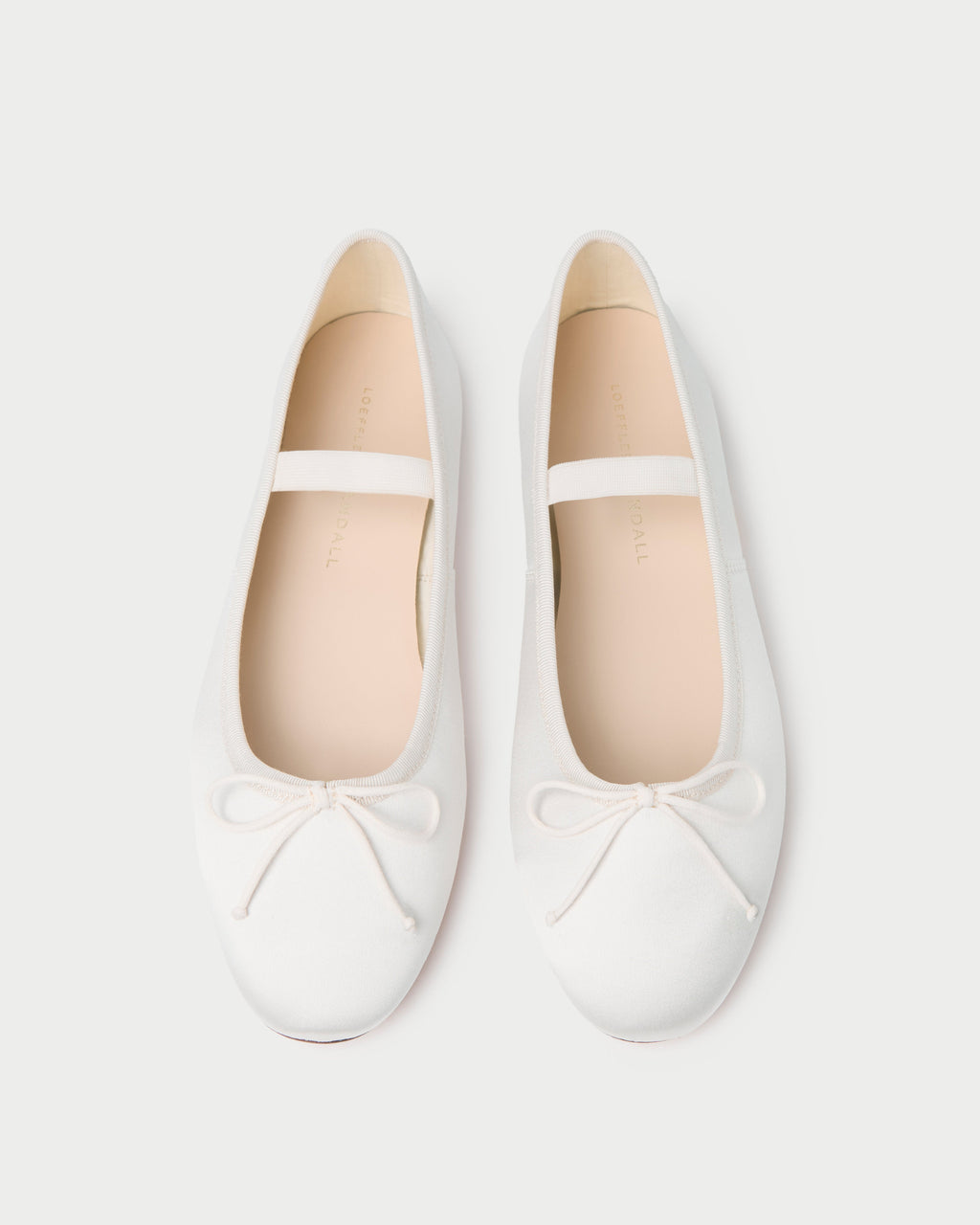 Leonie Cream Satin Ballet Flat