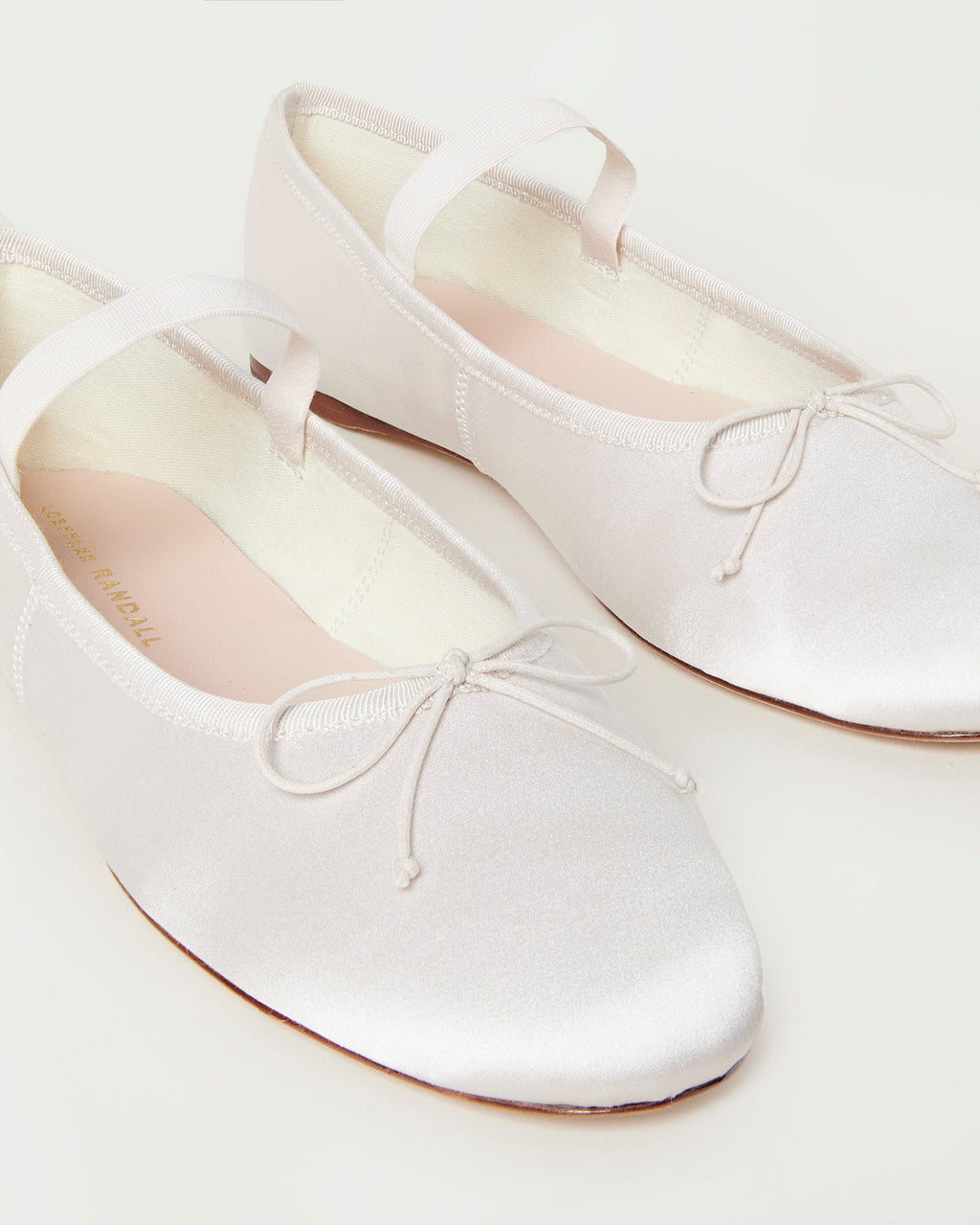 Leonie Cream Satin Ballet Flat