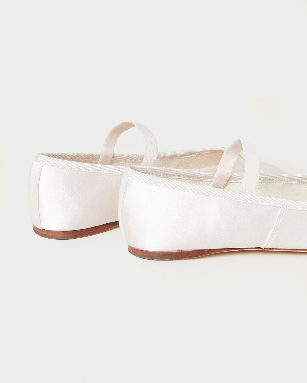 Leonie Cream Satin Ballet Flat