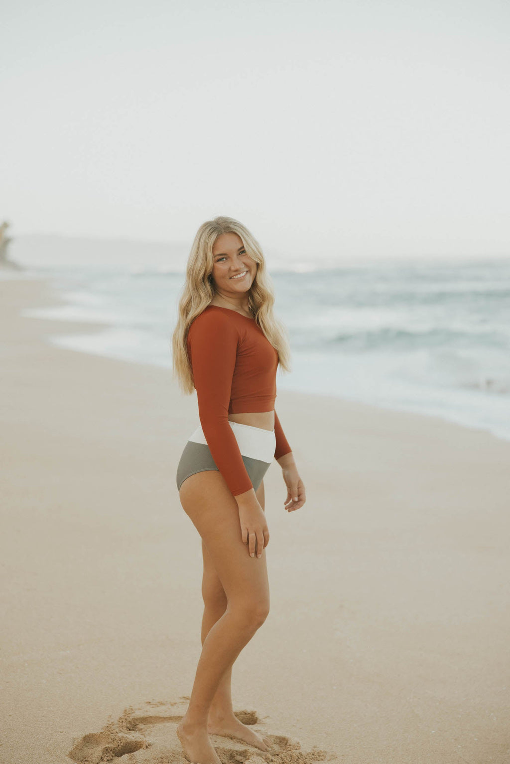 Sonora High Waisted Bottoms | Neutral Monochromatic Bikini Bottoms
