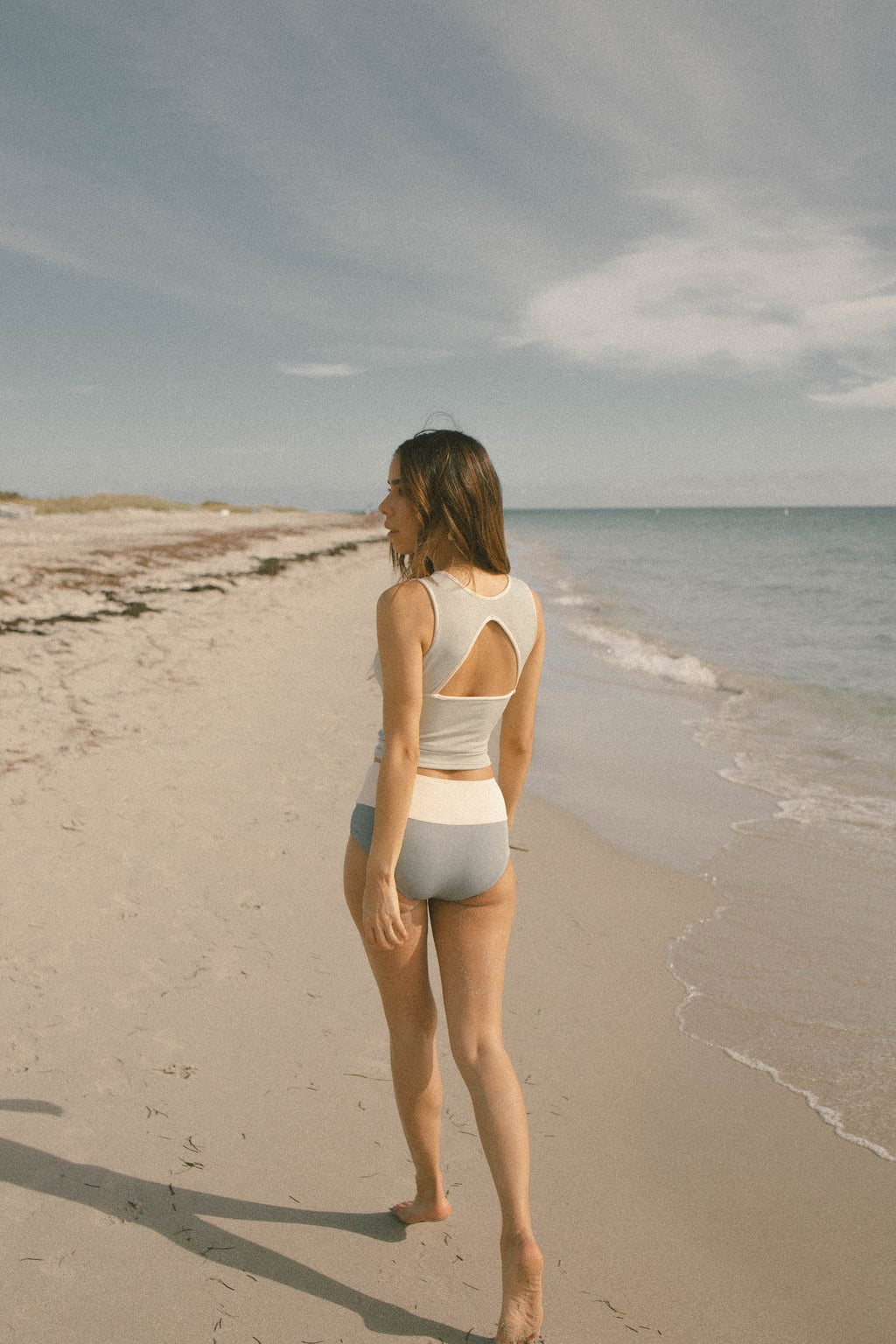 Havasu High Waisted Bottoms | Colorblock Ribbed Bikini Bottoms