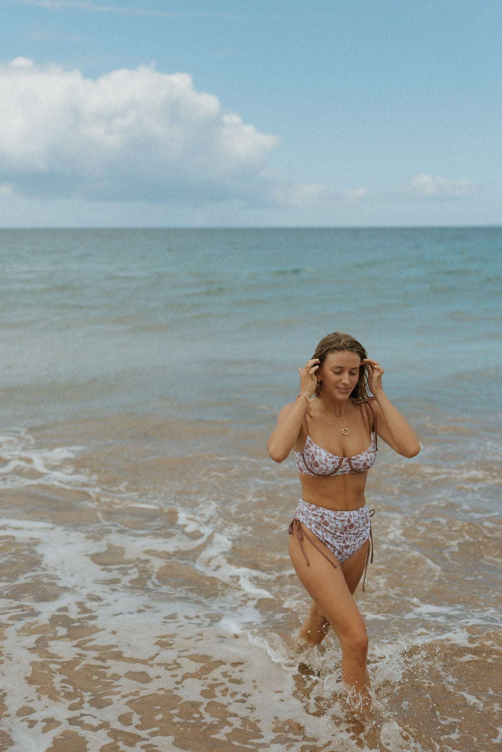 Marina Bikini Top | Coastal Print Underwire Bikini Top