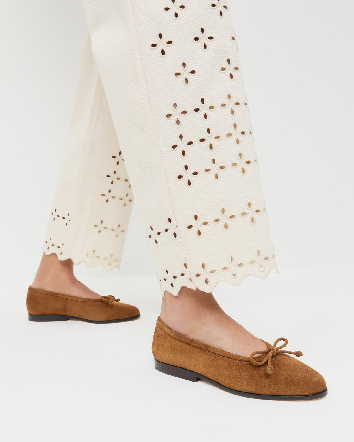 Noelle Cacao Suede Ballet Flat