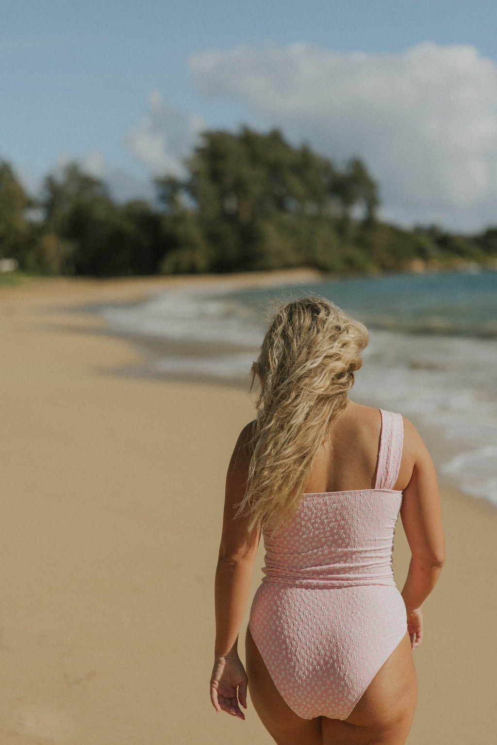 Peony High Waisted Bottoms | Textured Floral Ruched Swim Bottoms