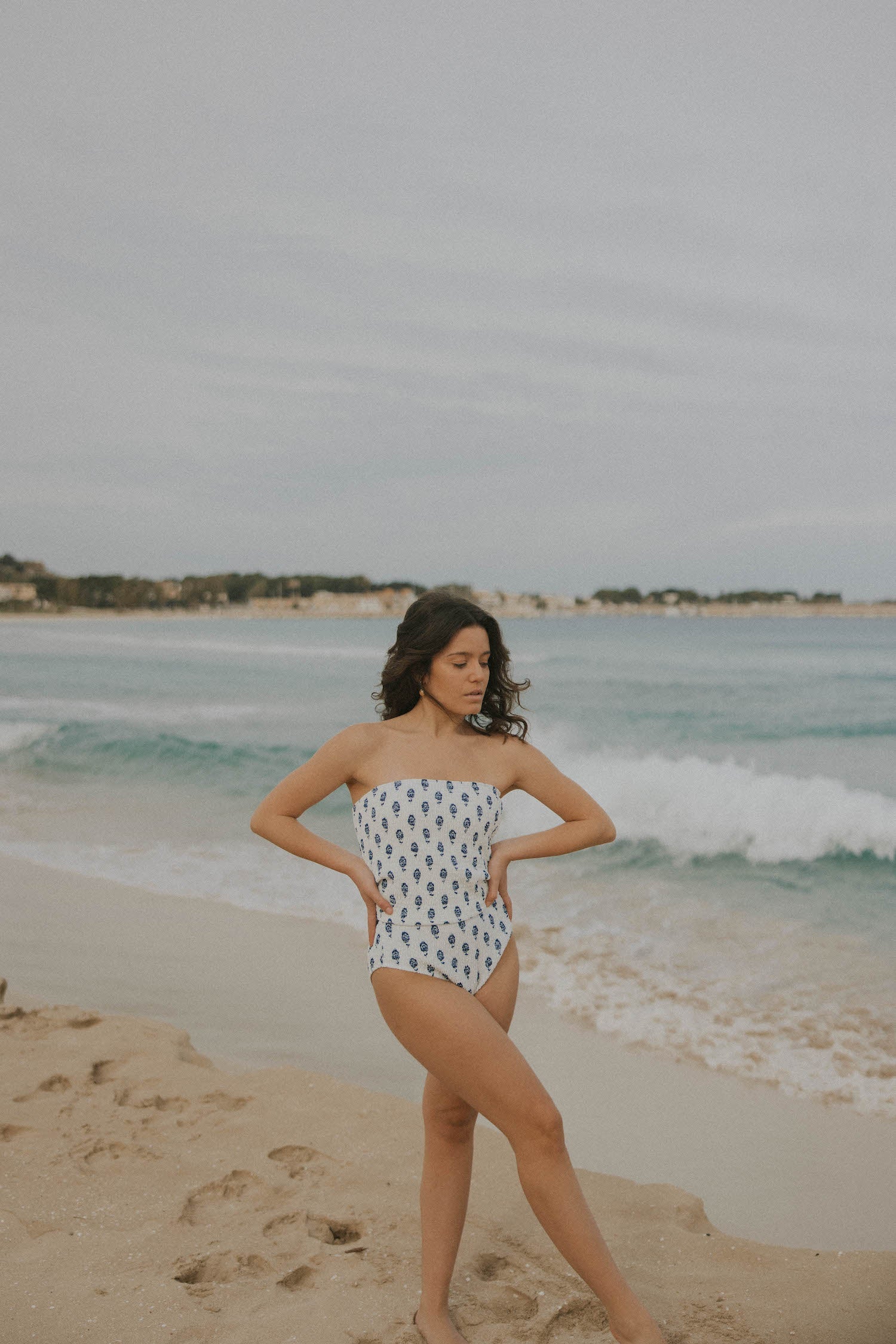 Porto Top | Shirred Tube Top Tankini with Removable Straps