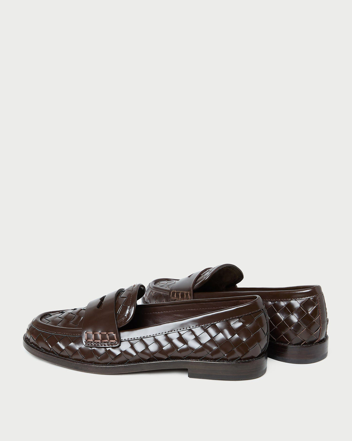 Rachel Espresso Woven Leather Loafer