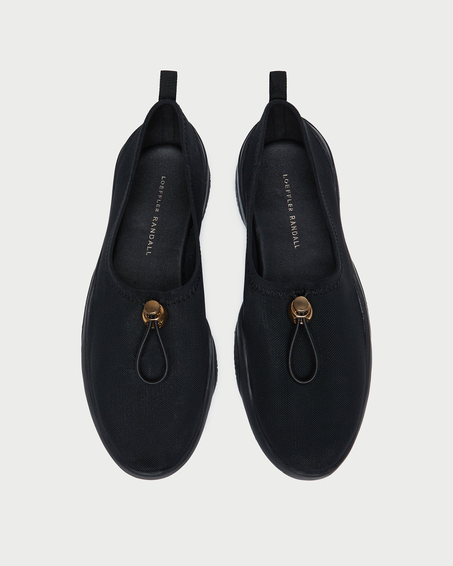 Raina Black Mesh Flat