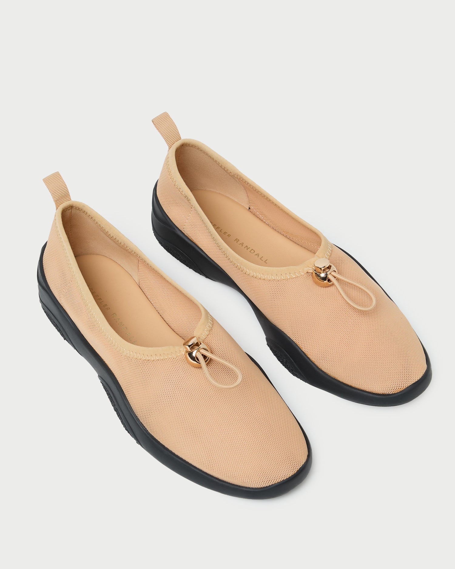 Raina Caramel Mesh Flat