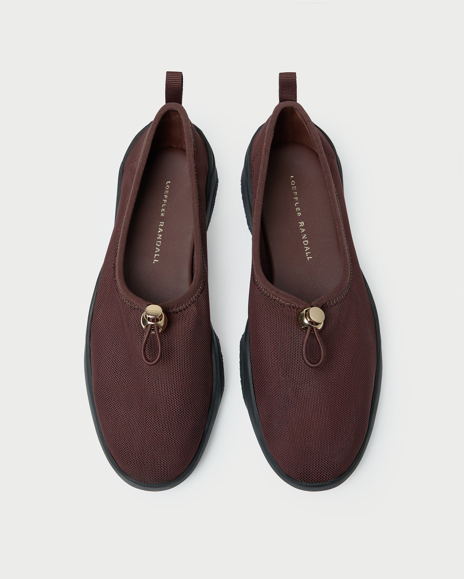 Raina Dark Brown Mesh Flat