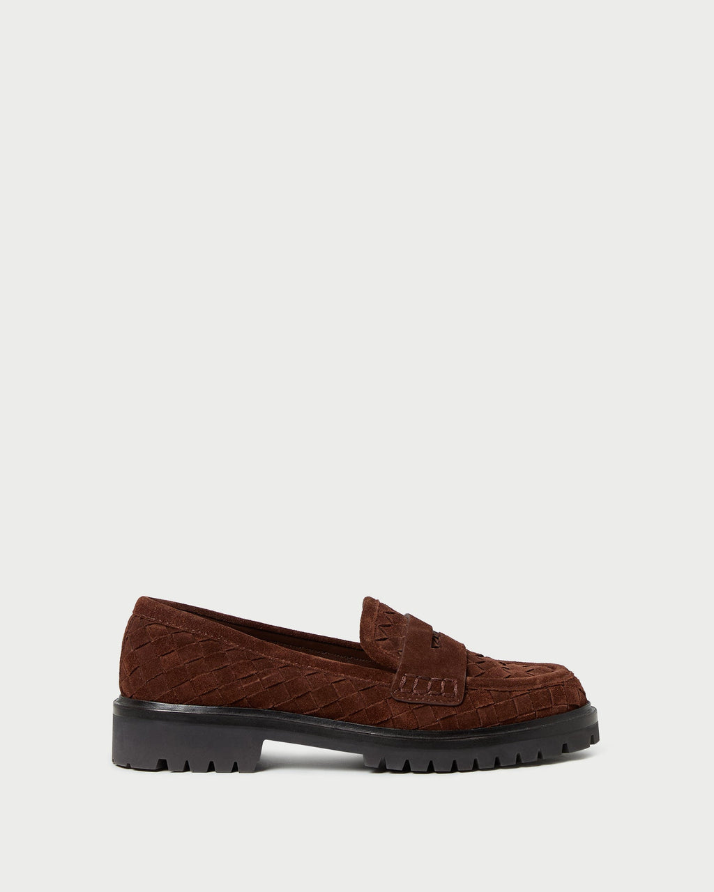 Rina Espresso Woven Suede Loafer