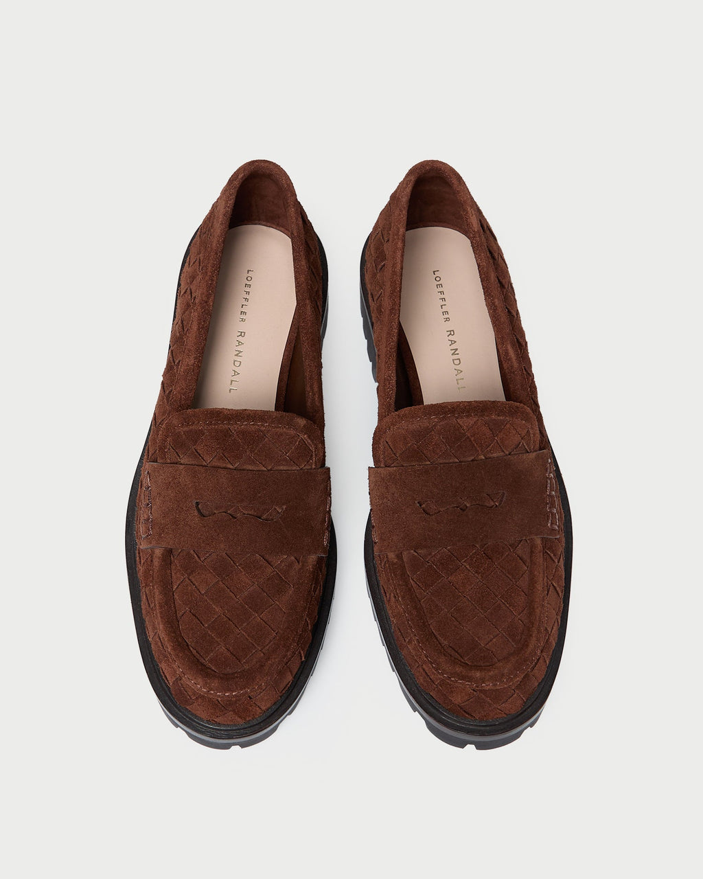 Rina Espresso Woven Suede Loafer