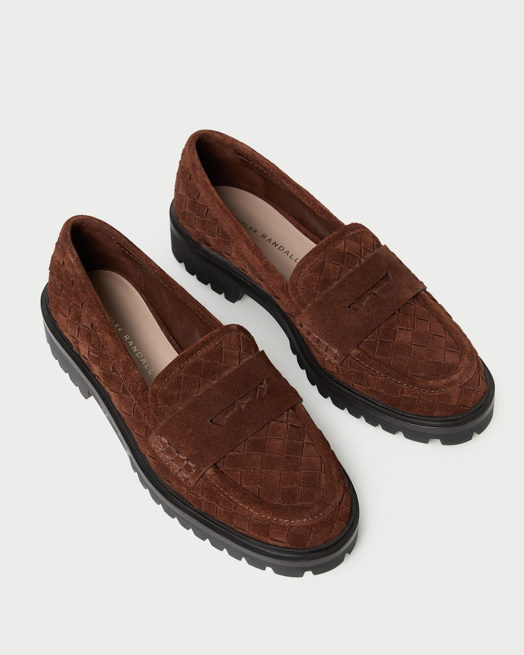 Rina Espresso Woven Suede Loafer