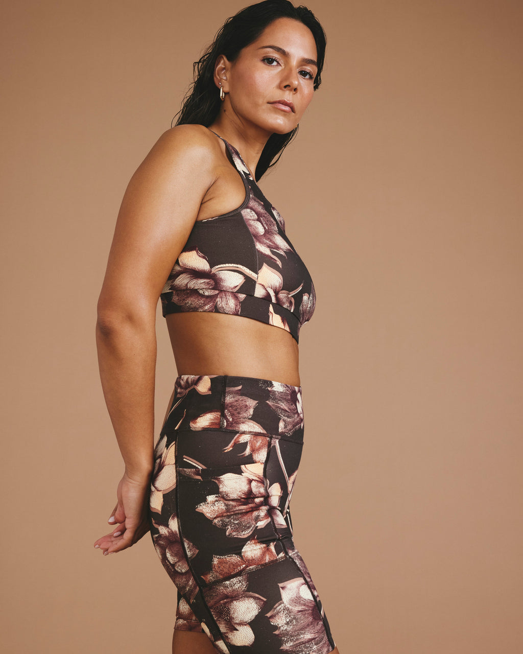 Next-to-Naked Bike Shorts - Lotus Print