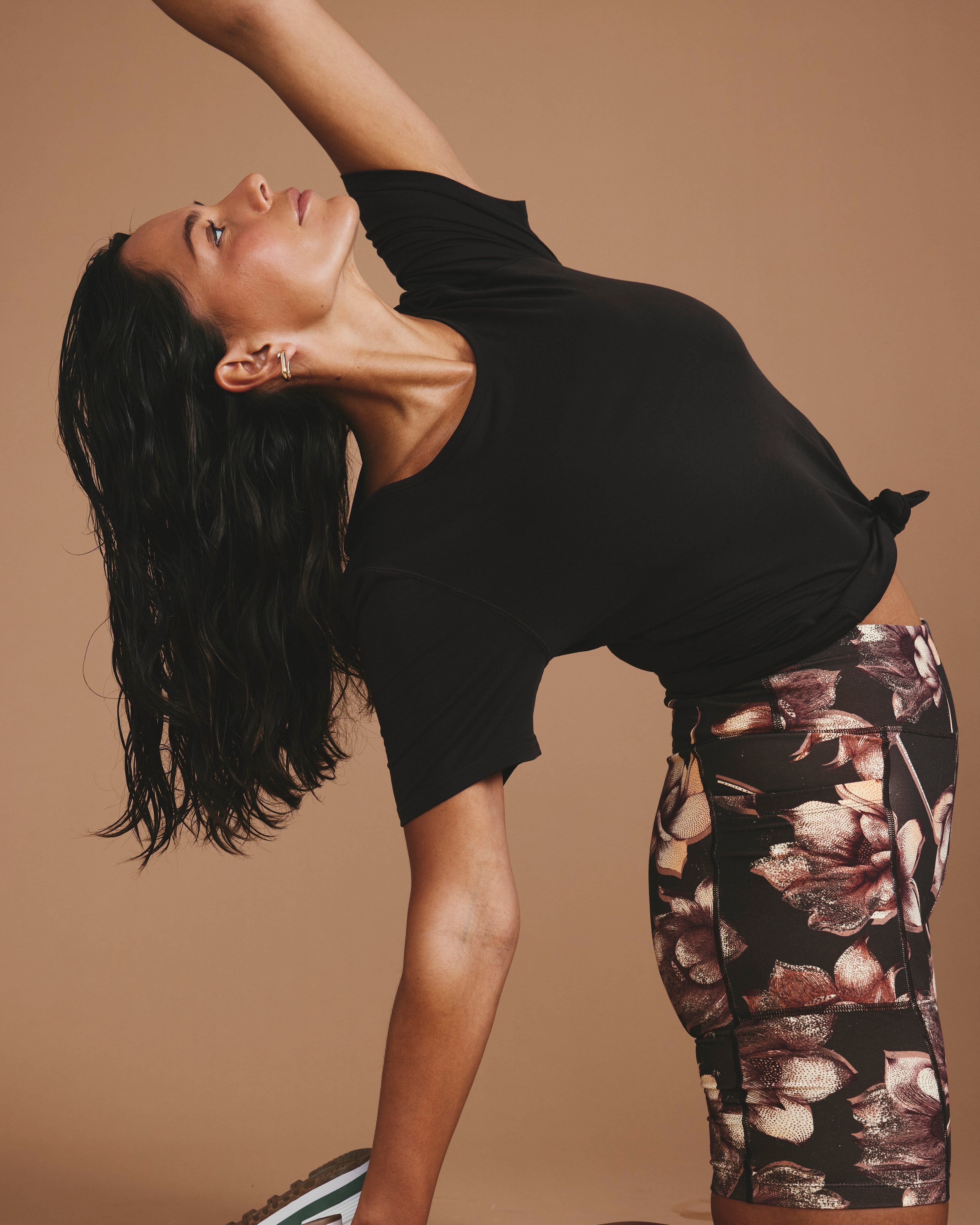 Next-to-Naked Bike Shorts - Lotus Print