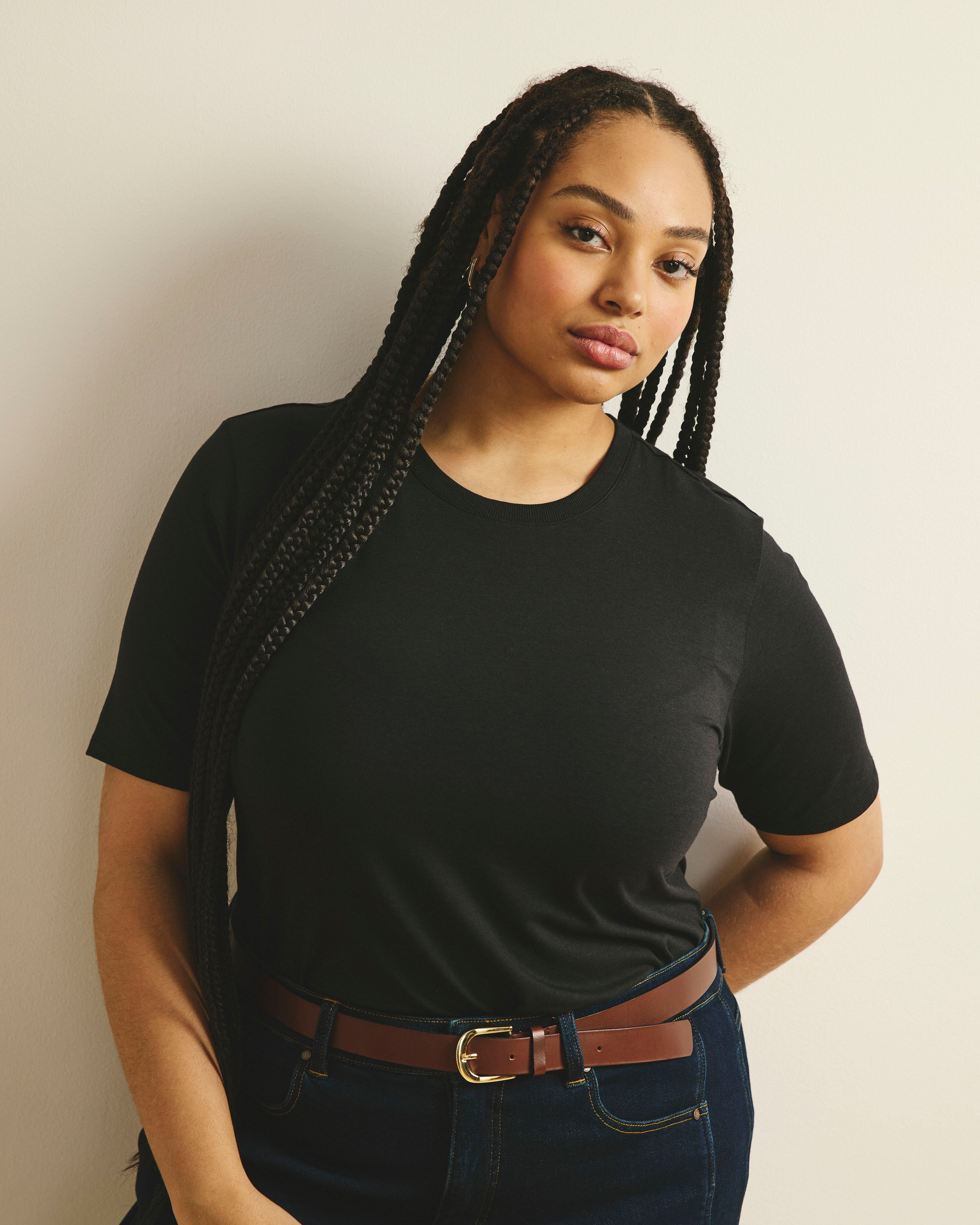 Maia Stovepipe Sleeve Tee - Black