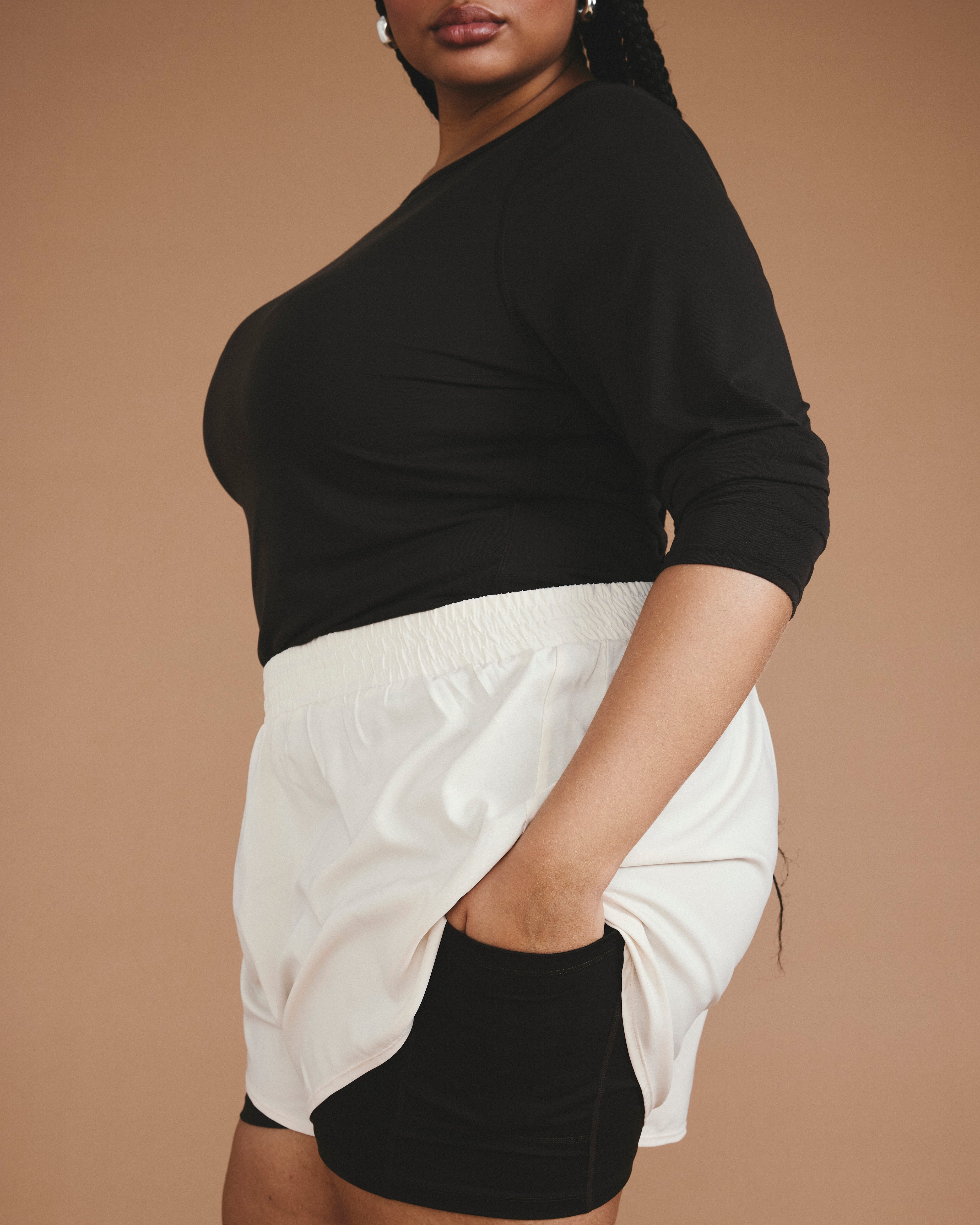 Rebel Active Shorts - Dove Wing/Deep Brown
