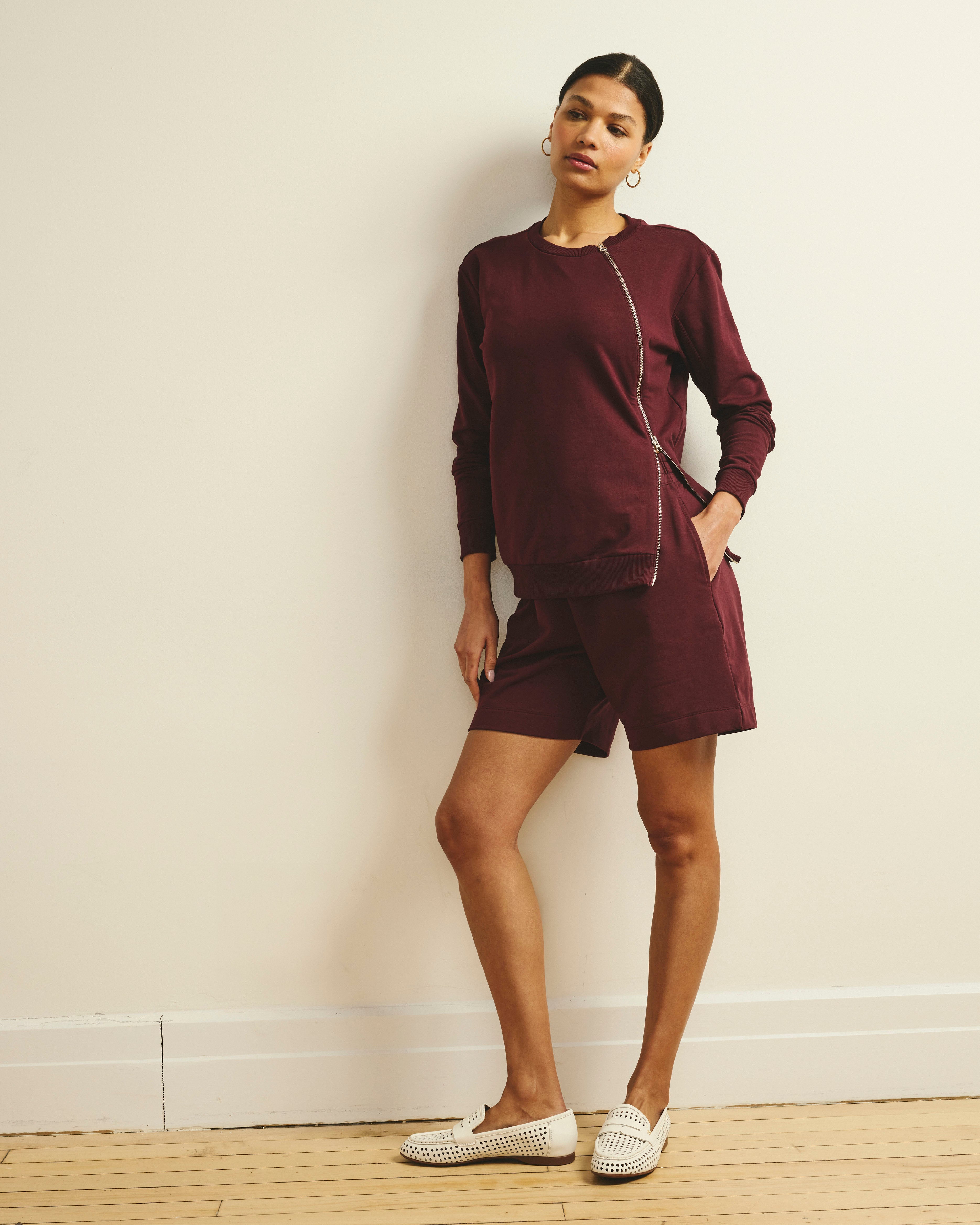 Hayes Sweatshorts - Black Cherry