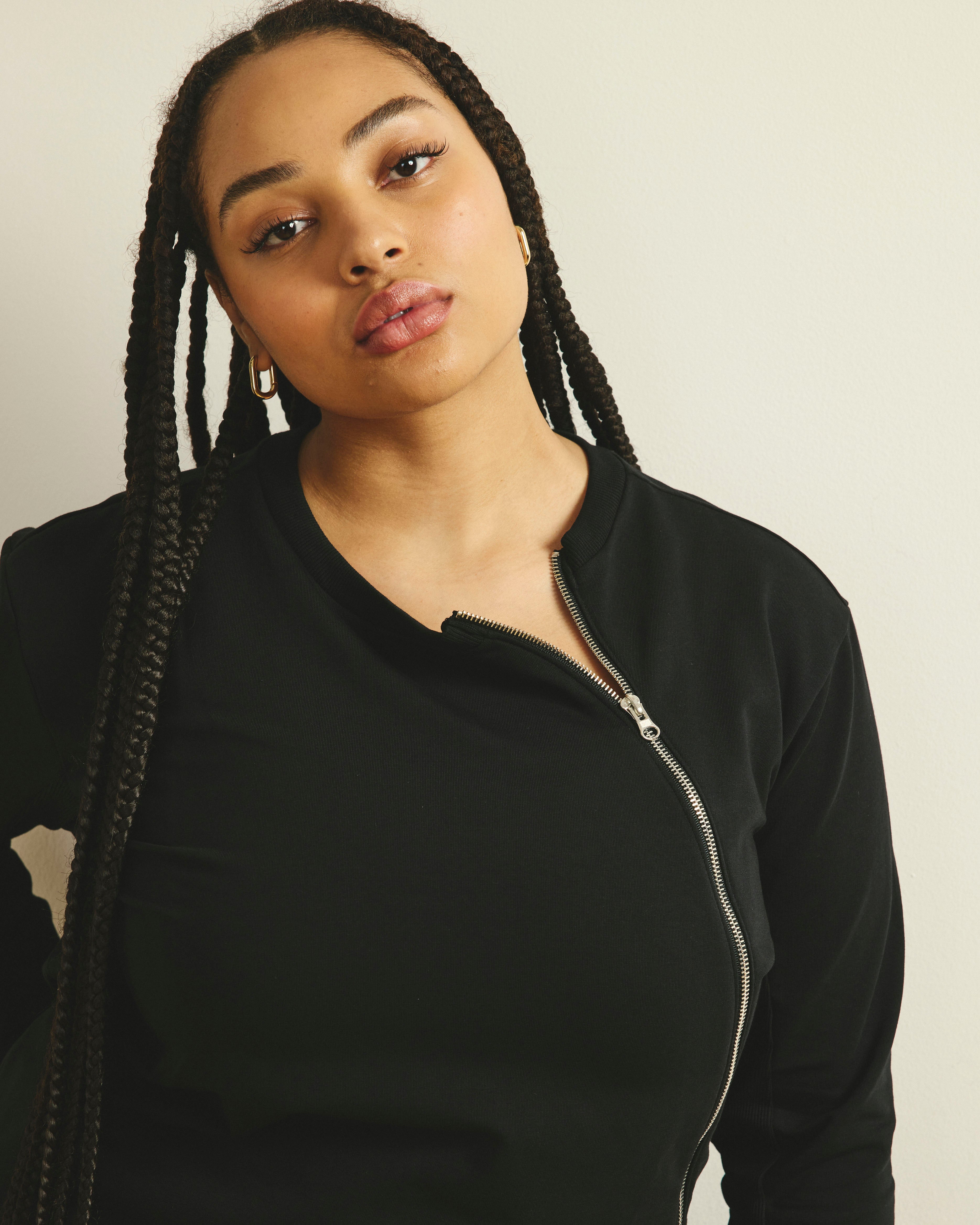 Meridien Zip Sweatshirt - Black