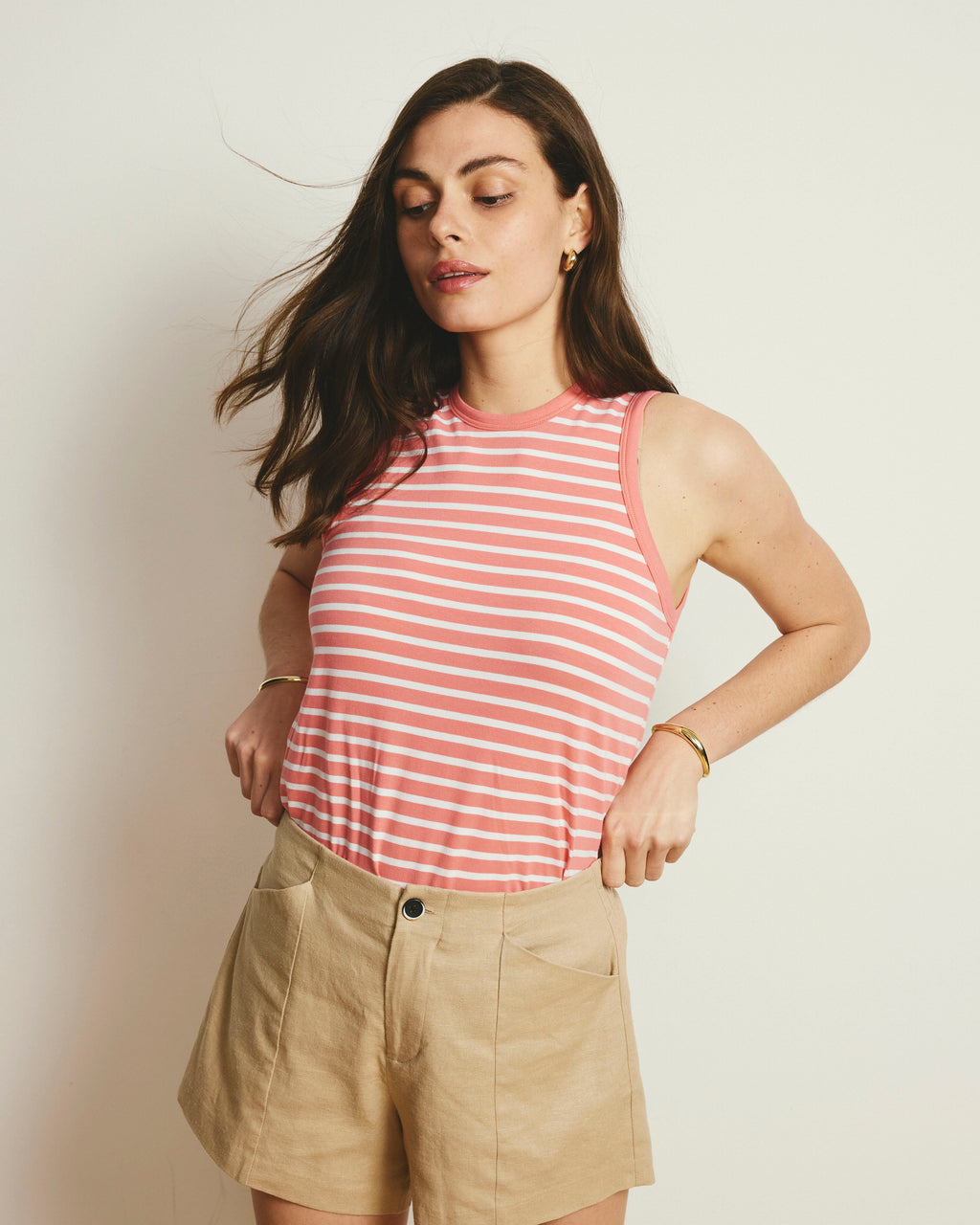Coastal Linen Blend Shorts - Danish Coffee