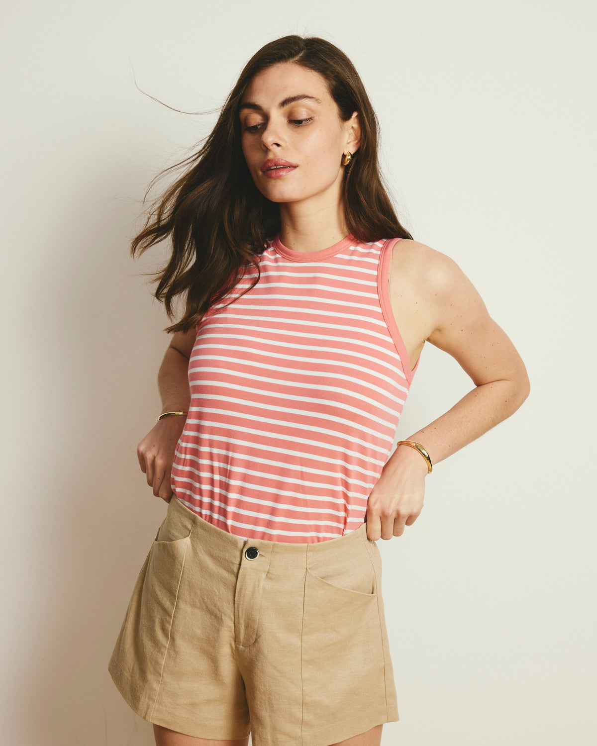 Coastal Linen Blend Shorts - Danish Coffee