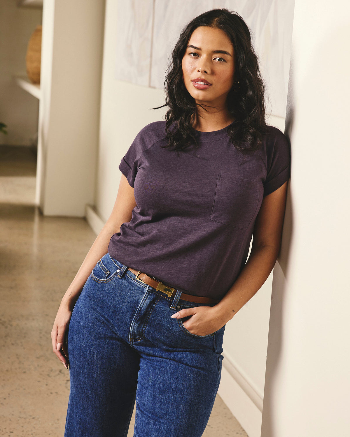 Light-As-Air Boy Tee - Purple Jewel