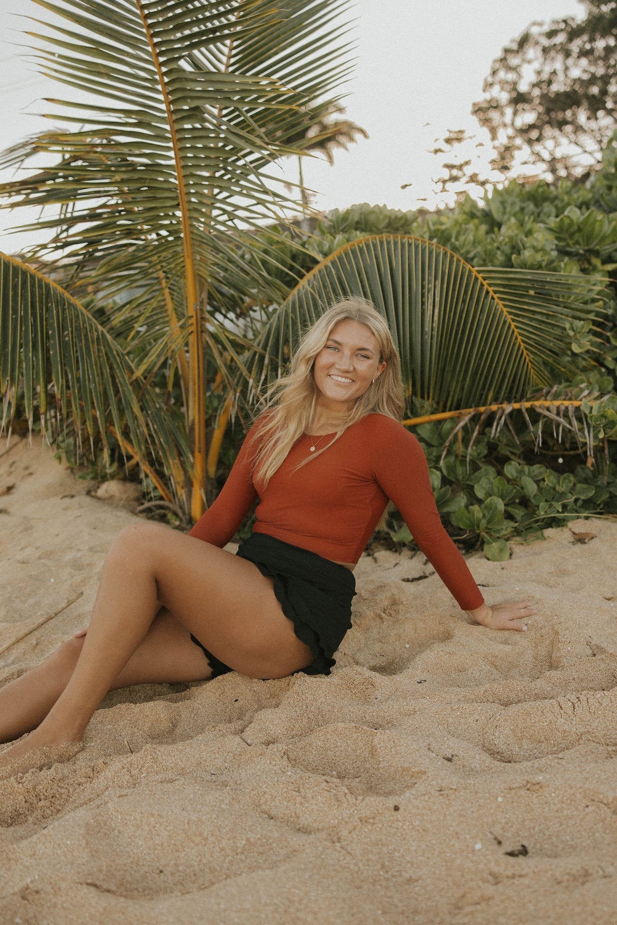 Obsidian High Waisted Swim Shorts | Ribbed Ruffled Swim Shorts with Built In Liner