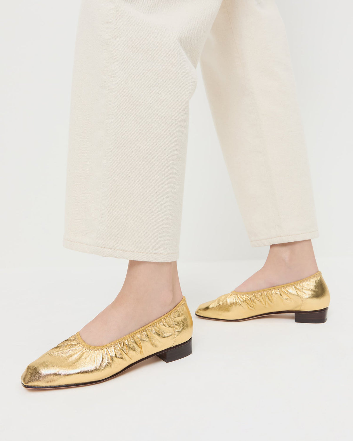 Tove Gold Leather Ballet Flat