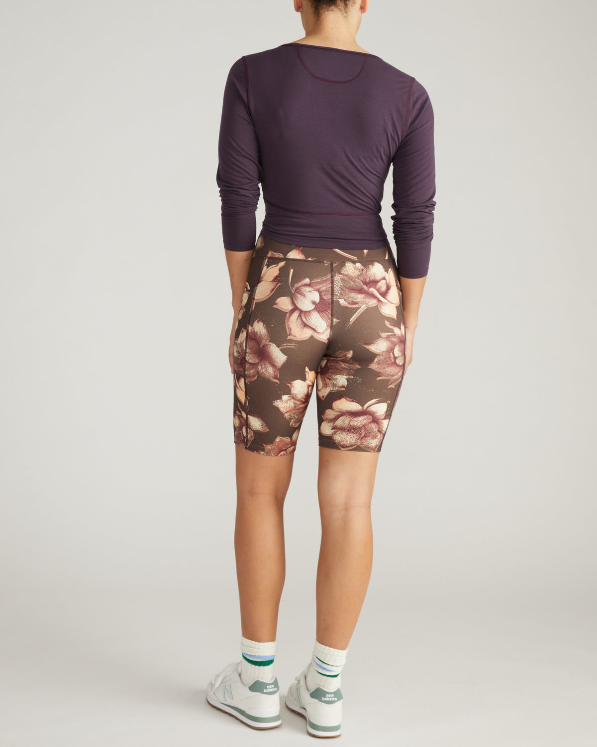 Next-to-Naked Bike Shorts - Lotus Print