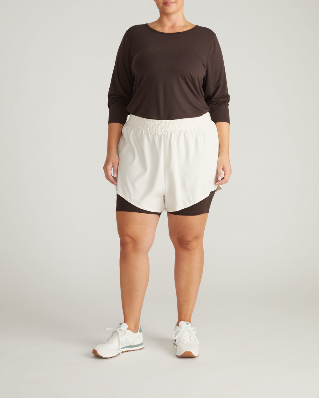 Rebel Active Shorts - Dove Wing/Deep Brown