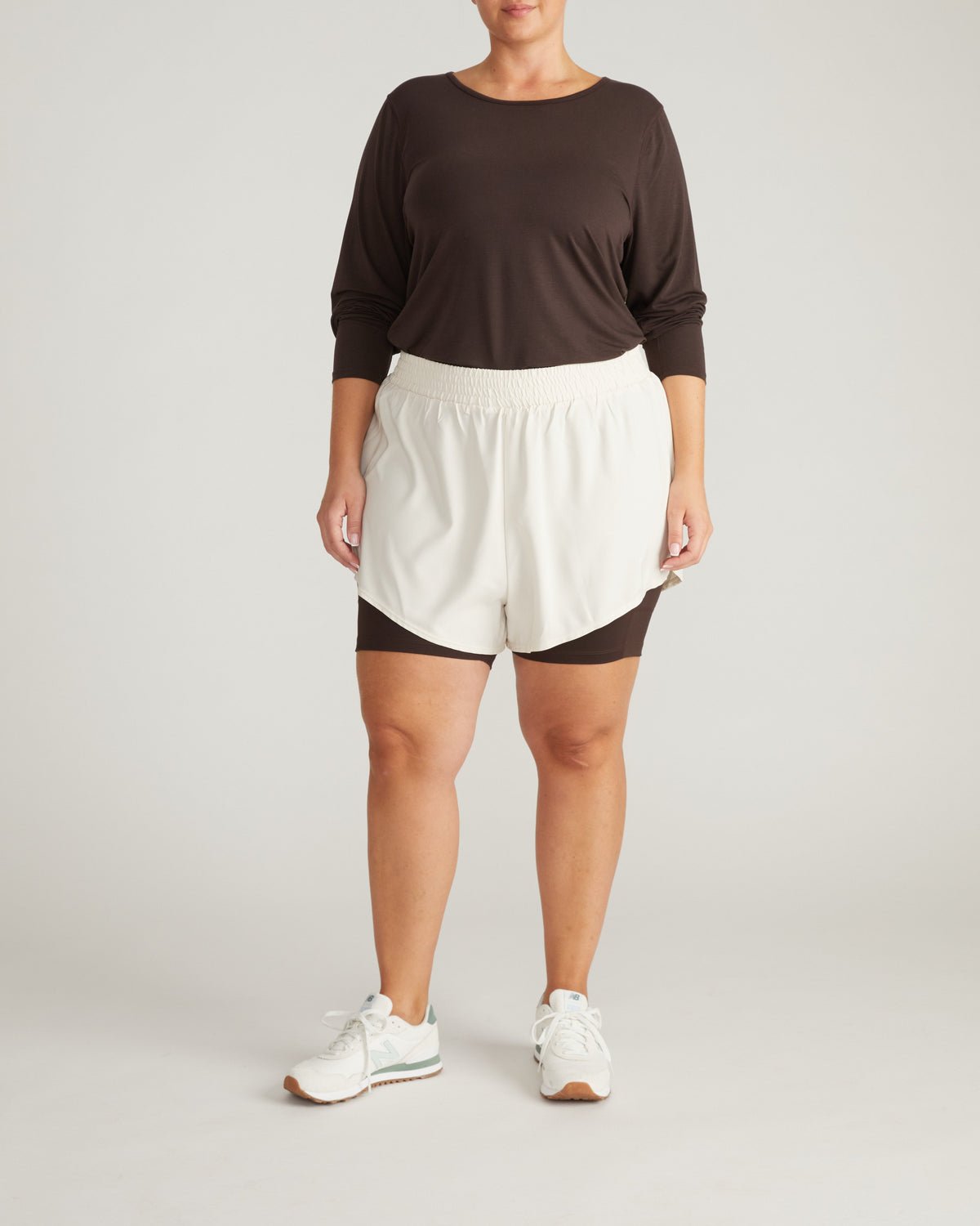 Rebel Active Shorts - Dove Wing/Deep Brown